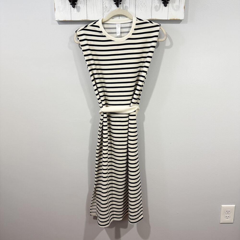 SPANX AirEssentials Tie Waist Tank Dress Striped Size S